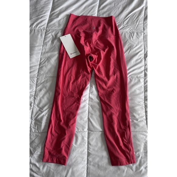 New Lululemon Align HR Crop 23" Women's Size 6 Pale Raspberry Pink LW6BGLS NWT - Picture 8 of 9